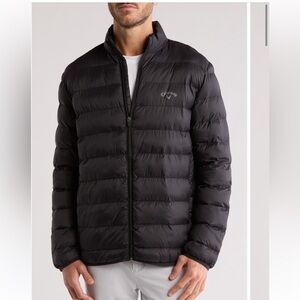 Callaway Quilted Golf Jacket Black Mens Size XXL Hybrid Puffer Zip Up